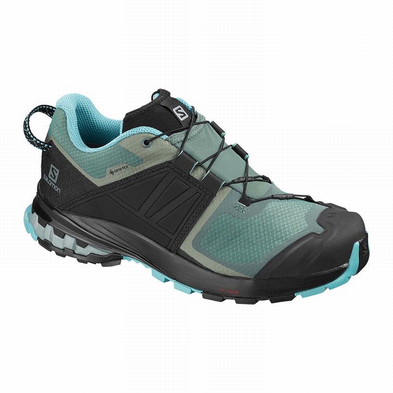 Buty Do Biegania W Terenie Damskie Salomon XA WILD GORE-TEX - Zielone / Czarne - Polska (024-BFKDOV)